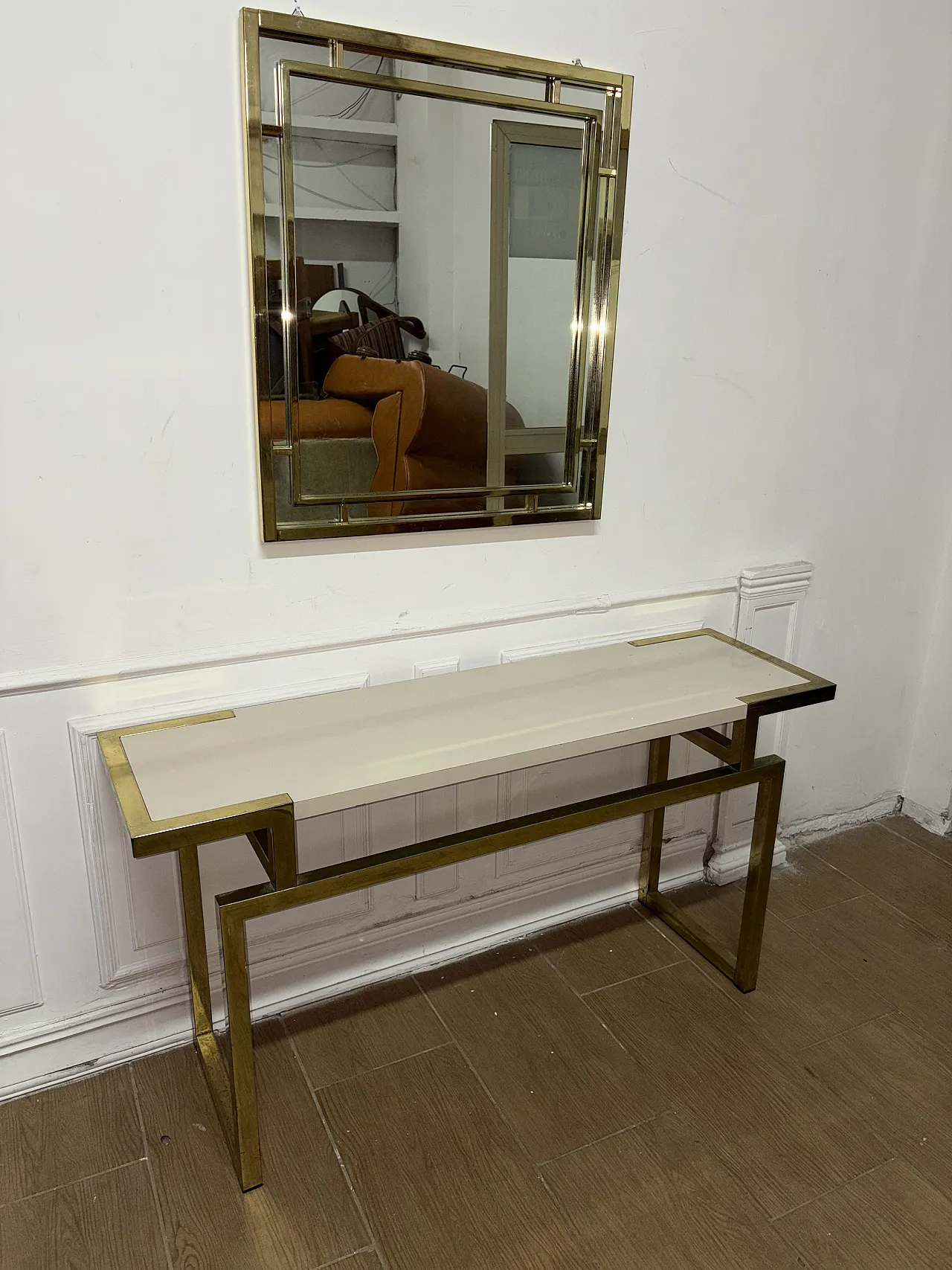 Console con specchio, anni '80 3