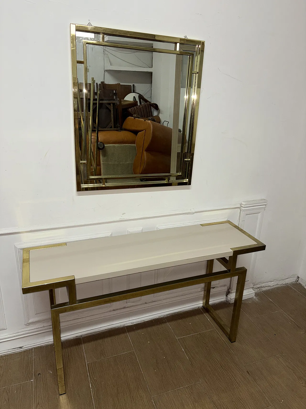 Console con specchio, anni '80 4