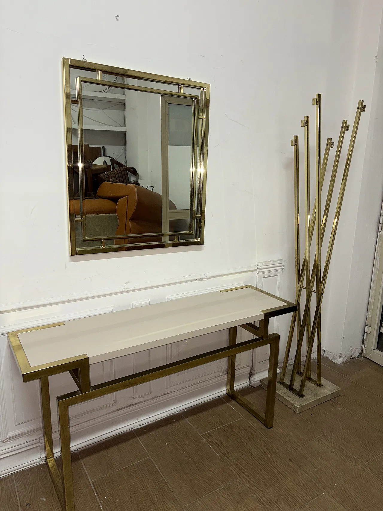 Console con specchio, anni '80 12