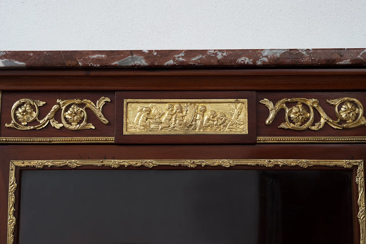 Glass cabinet Napoleon III French in mahogany, 19th century 2