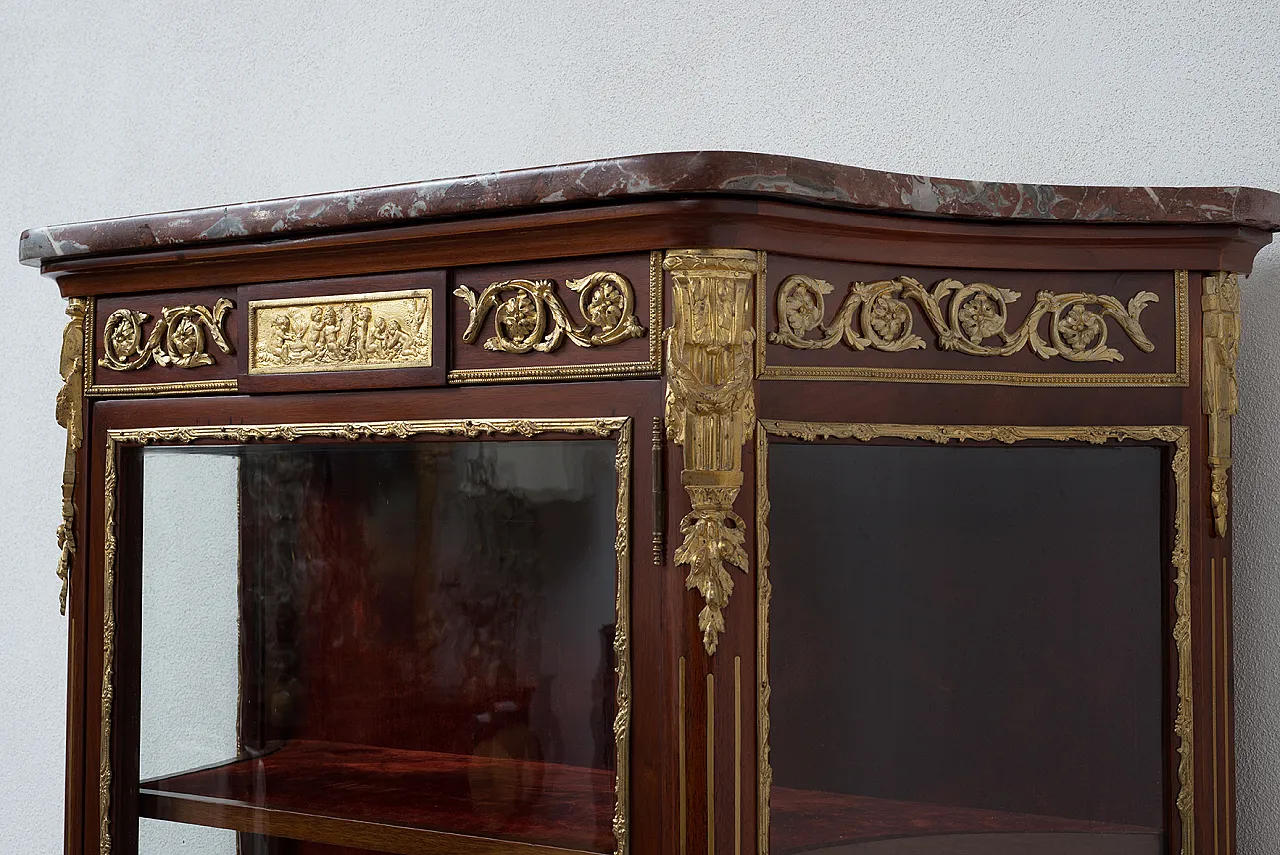 Glass cabinet Napoleon III French in mahogany, 19th century 3