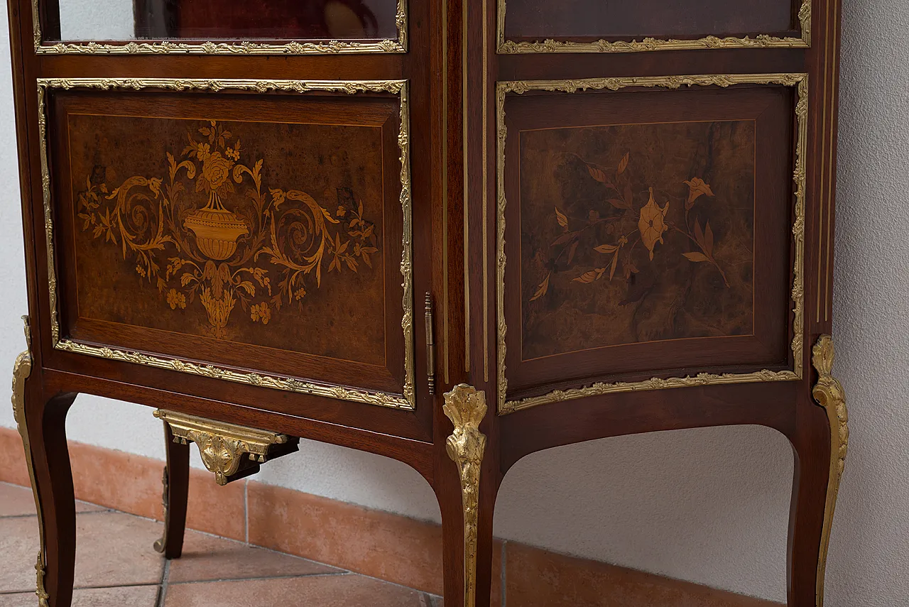 Glass cabinet Napoleon III French in mahogany, 19th century 4