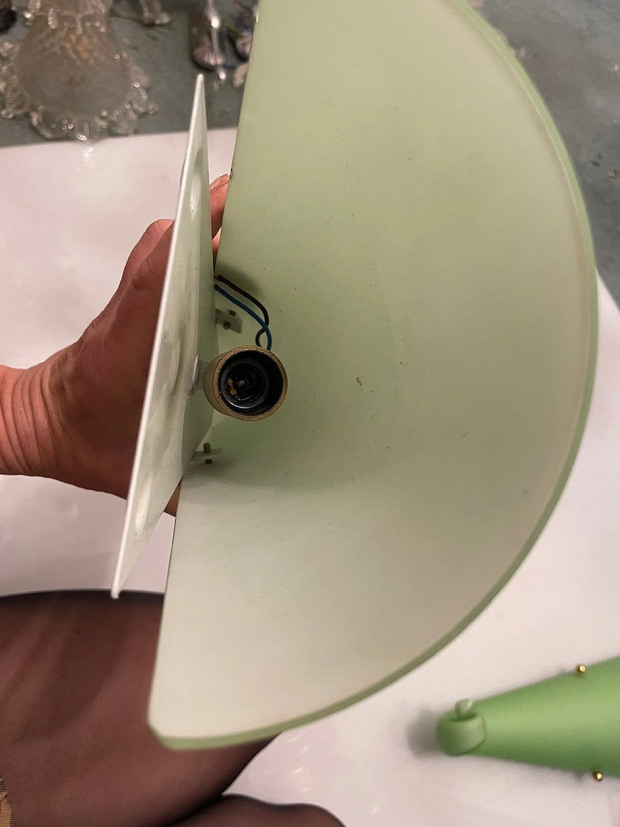 Pair of Green Murano Glass Sconces, 1970s 8