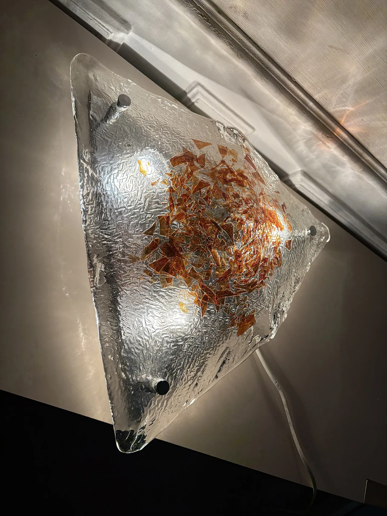 Applique triangolare vetro di Murano, anni '70 6