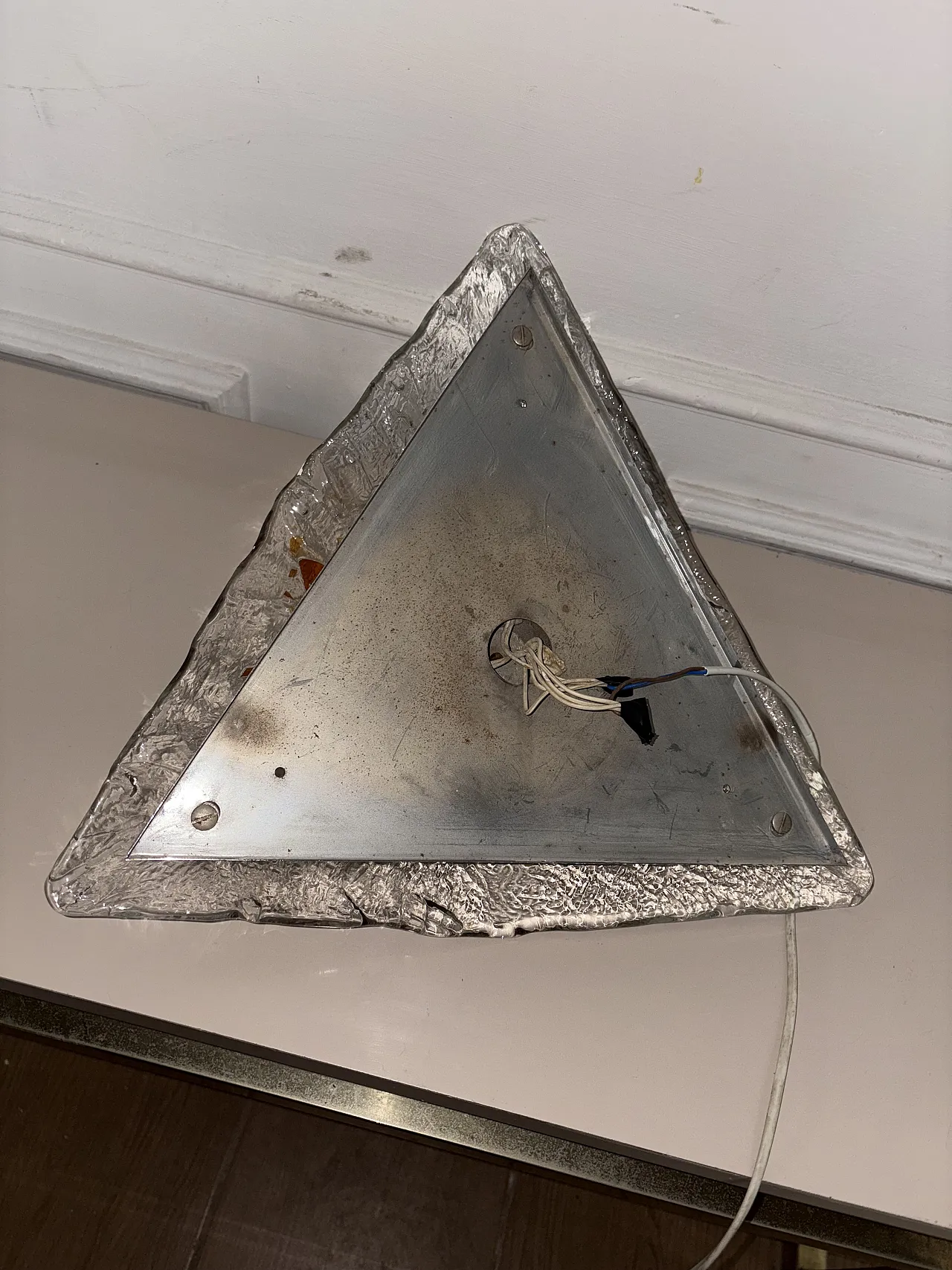 Applique triangolare vetro di Murano, anni '70 9