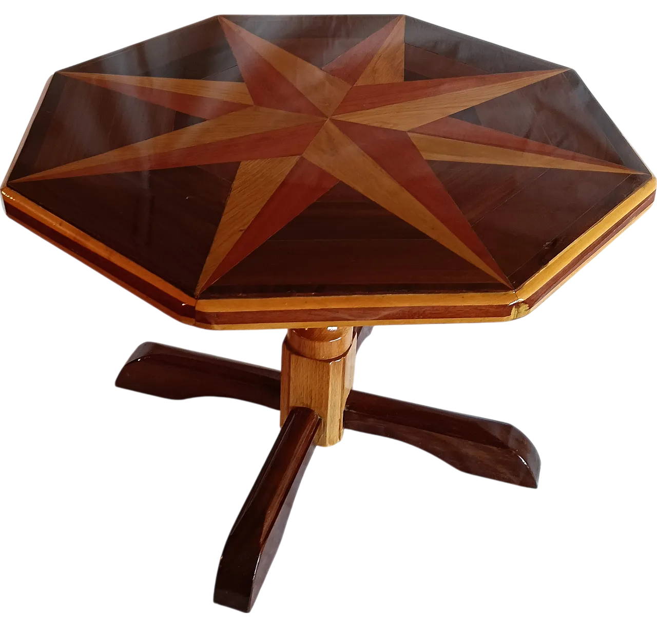 Tavolino di servizio con top ottagonale, anni '60 15