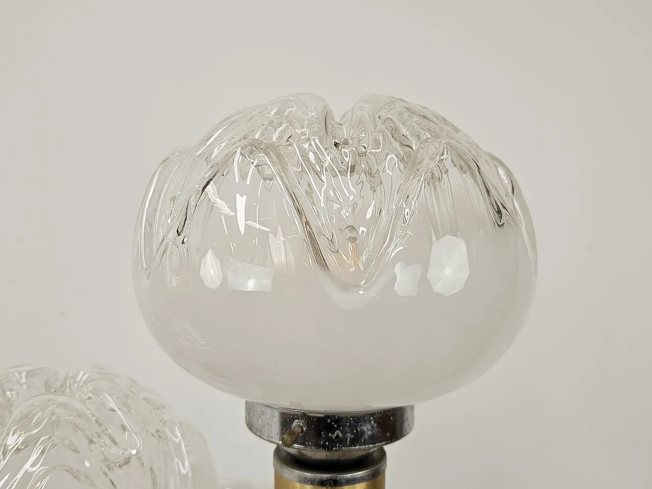 Lamp in Murano glass with 3 light points, 1970s 3