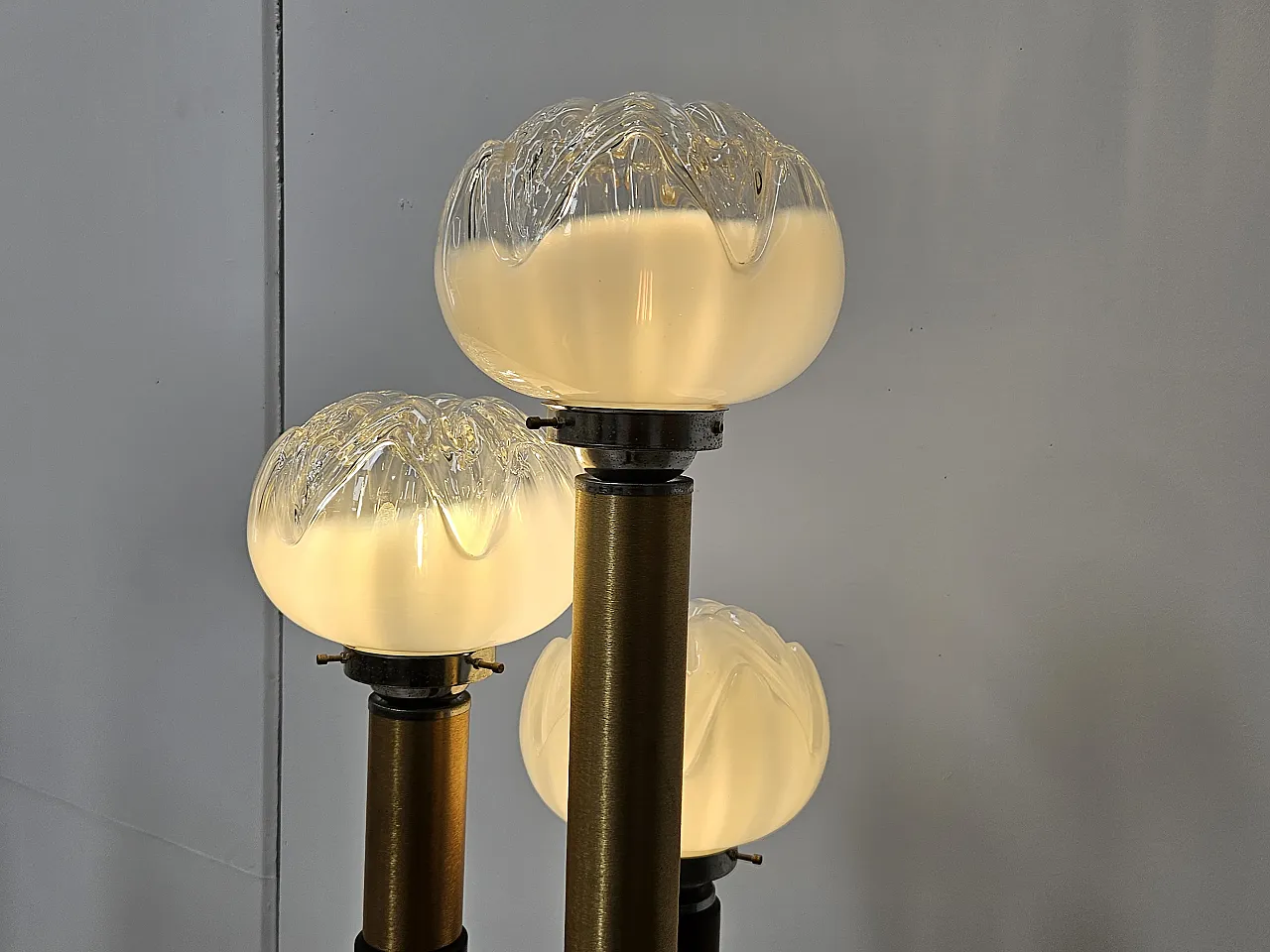 Lamp in Murano glass with 3 light points, 1970s 20