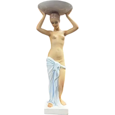 Scultura ceramica  “Donna portatrice “ Ronzan, anni '40