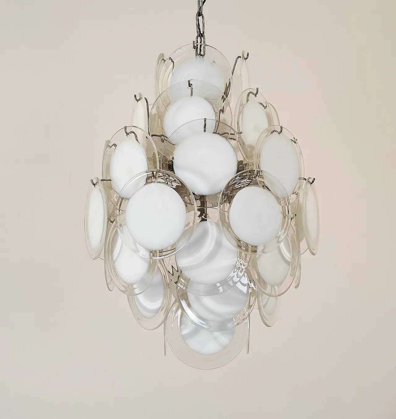 Lampadario di Vistosi Murano a 13 luci, anni '70 1