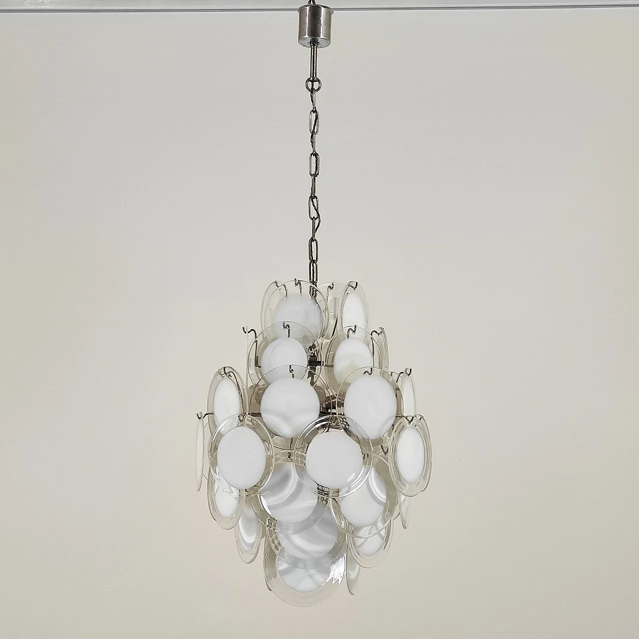 Lampadario di Vistosi Murano a 13 luci, anni '70 4