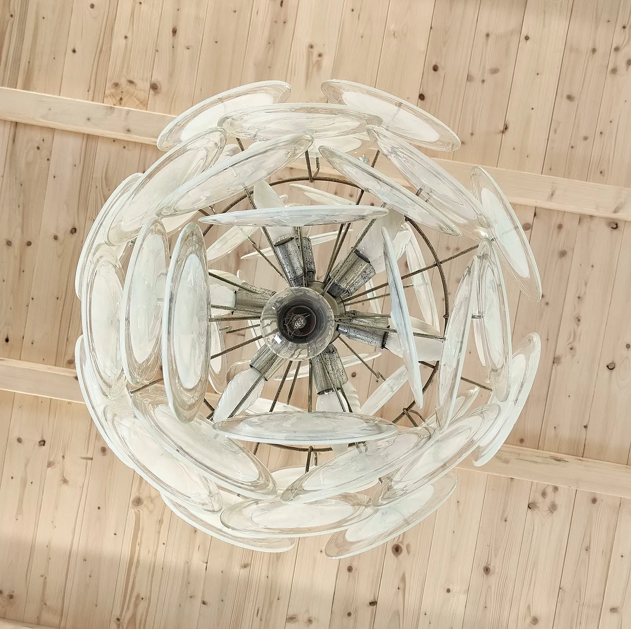 Lampadario di Vistosi Murano a 13 luci, anni '70 6