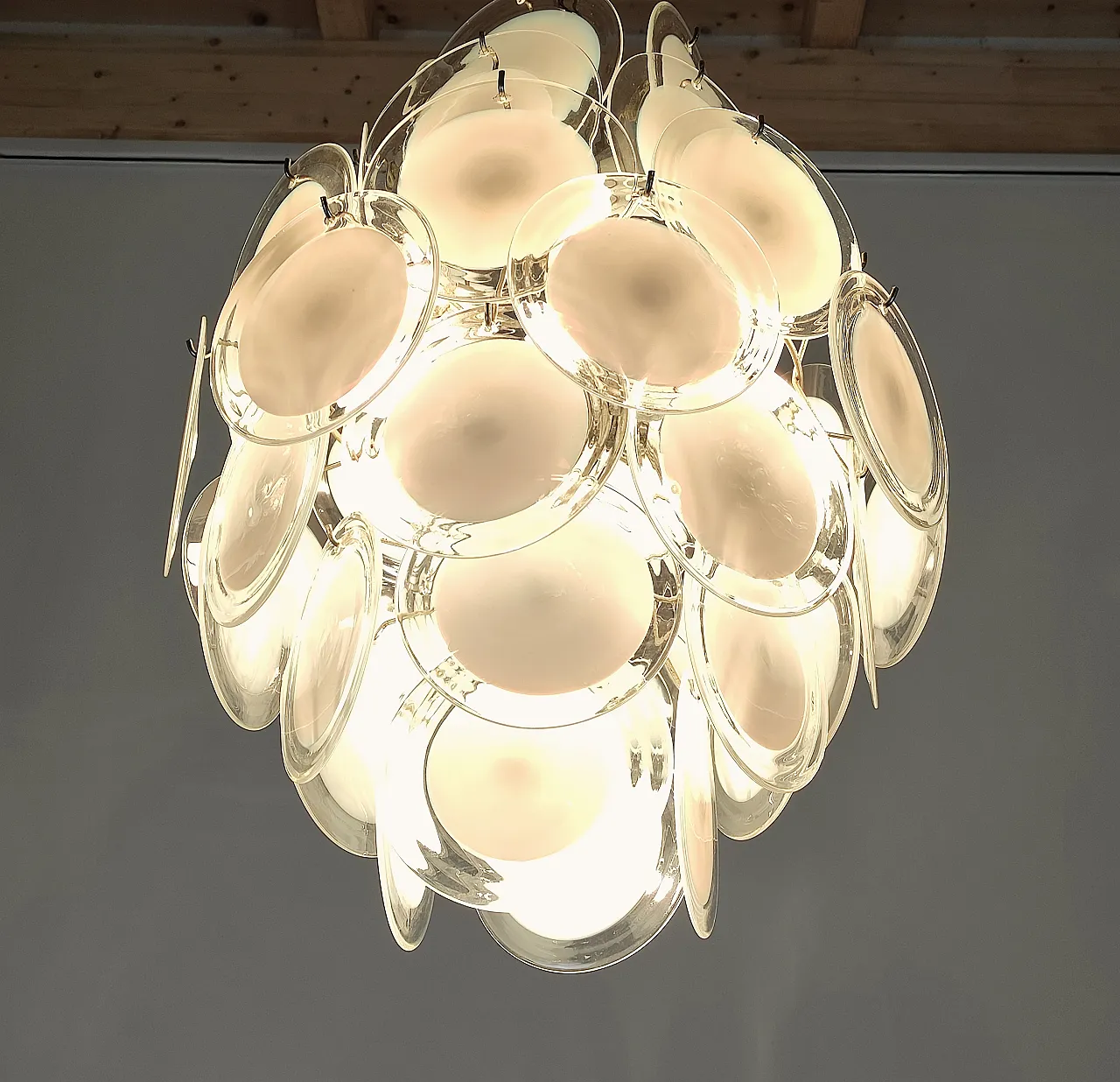 Lampadario di Vistosi Murano a 13 luci, anni '70 8