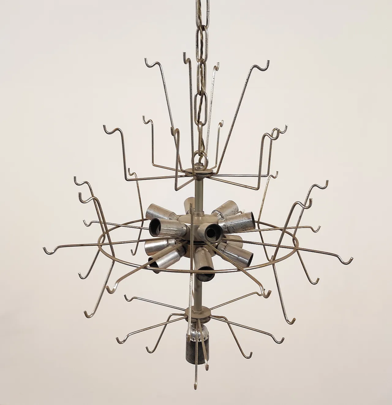 Lampadario di Vistosi Murano a 13 luci, anni '70 9