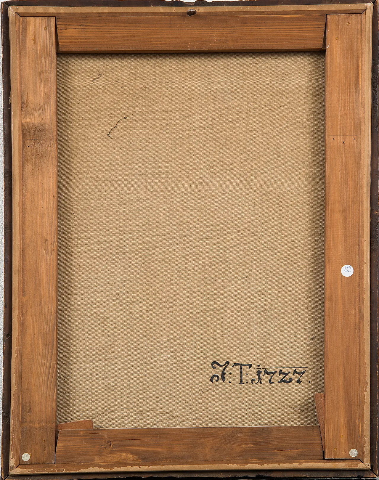 Dipinto olio su tela raffigurante San Giovanni Battista, '700 4