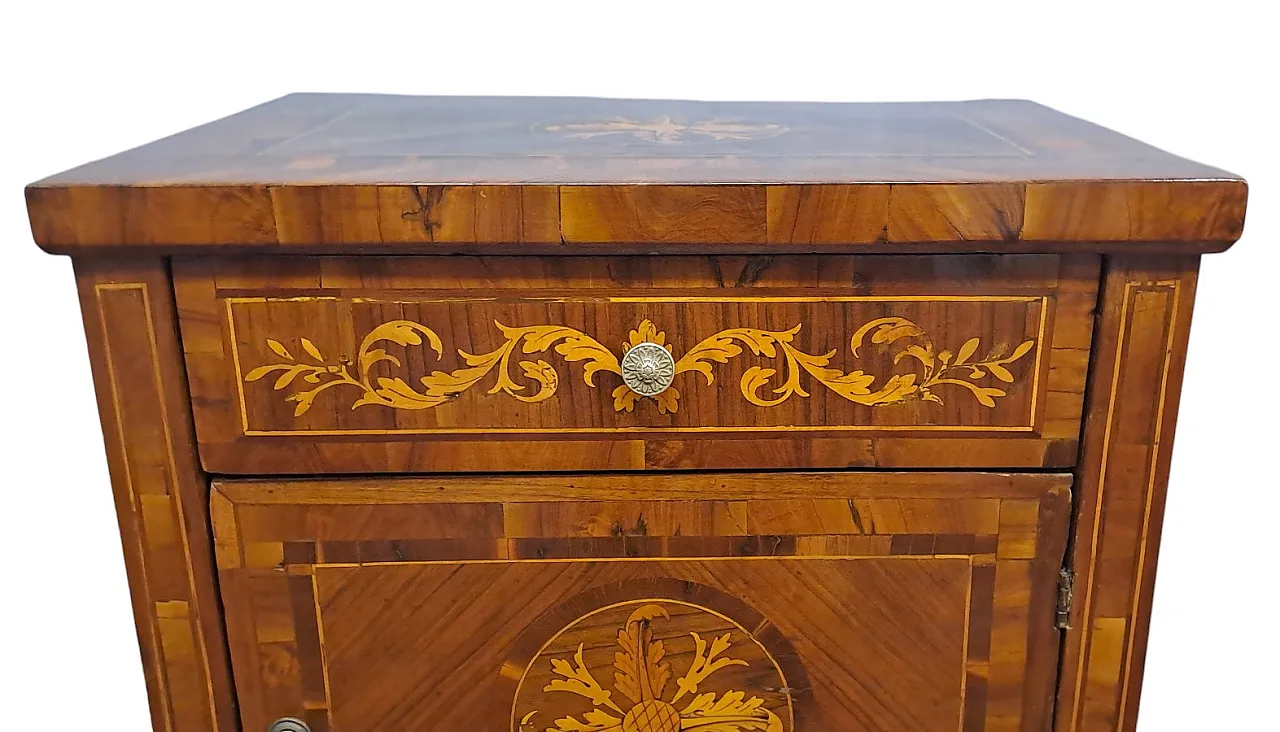 Comodino intarsiato, Lombardia, '700 6