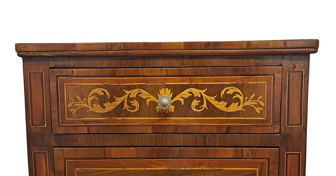 Comodino intarsiato, Lombardia, '700 4