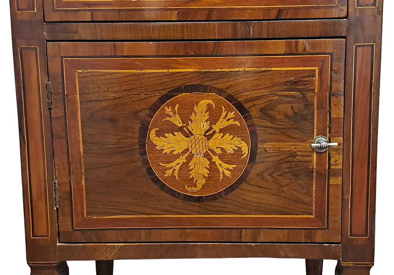 Comodino intarsiato, Lombardia, '700 5