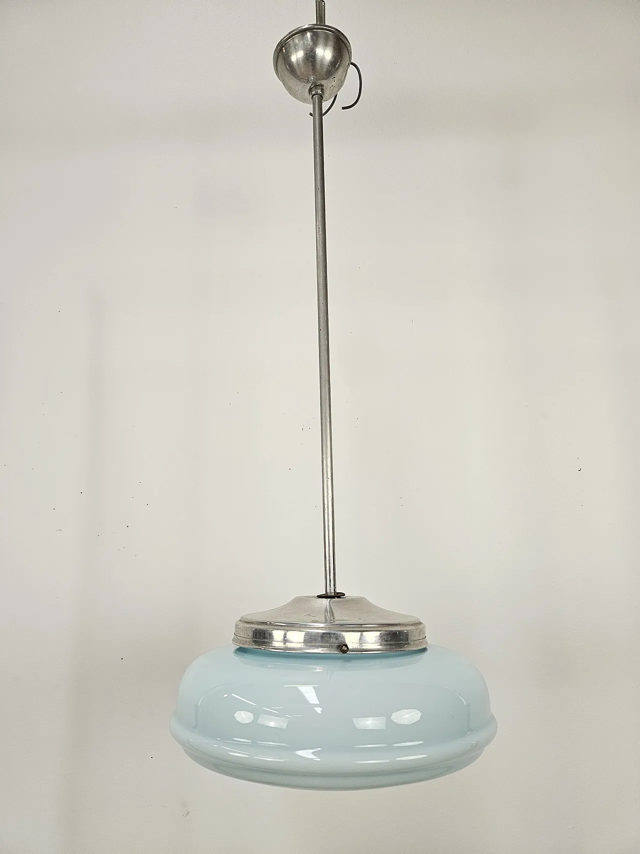 Chandelier in blue glass, 60s 2