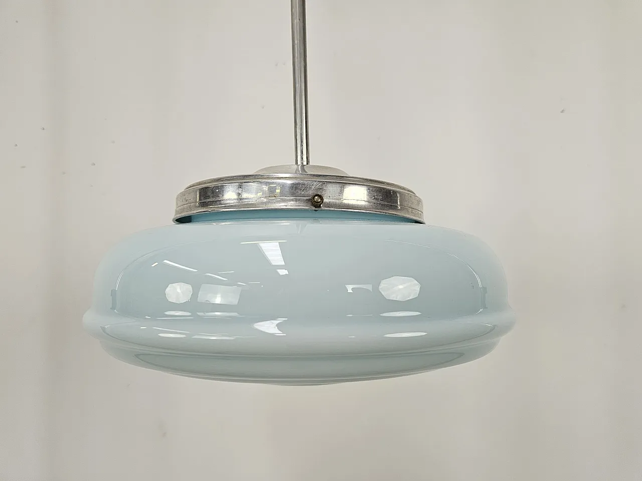 Chandelier in blue glass, 60s 3