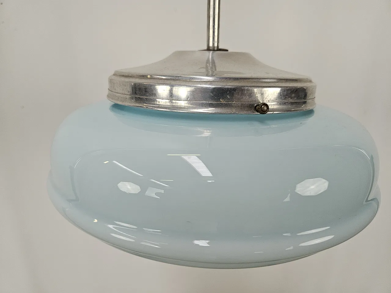 Chandelier in blue glass, 60s 4