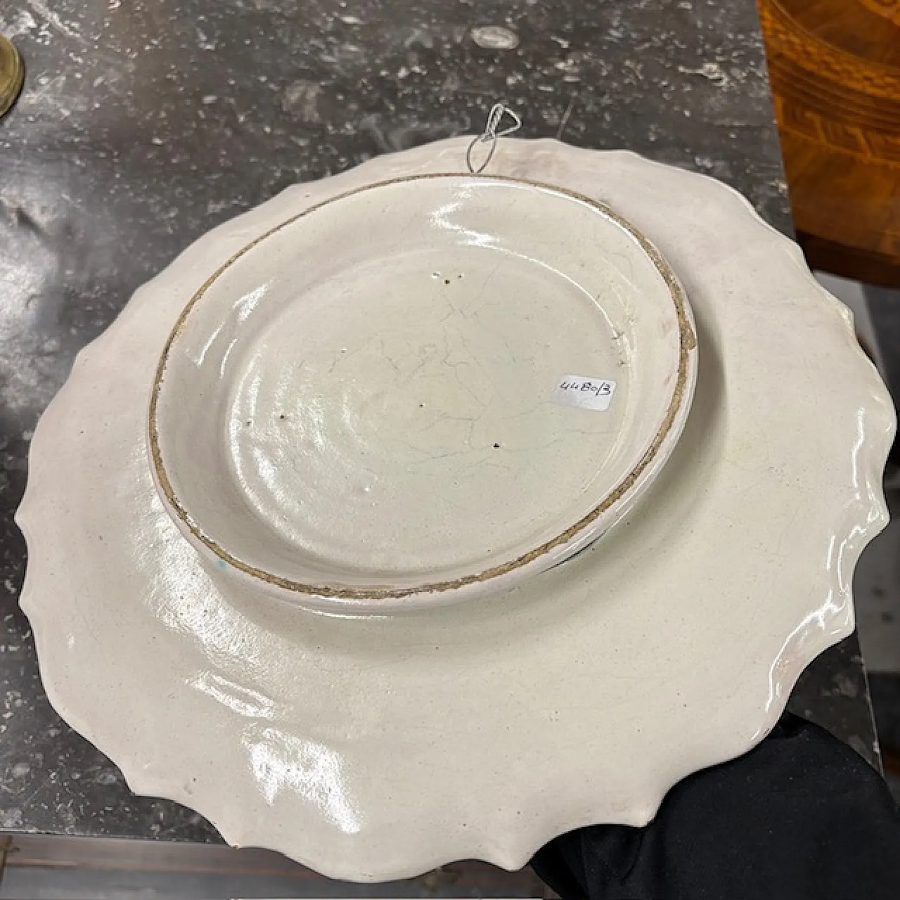 Piatto maiolica  Angelo Minghetti Bologna, fine '800 9