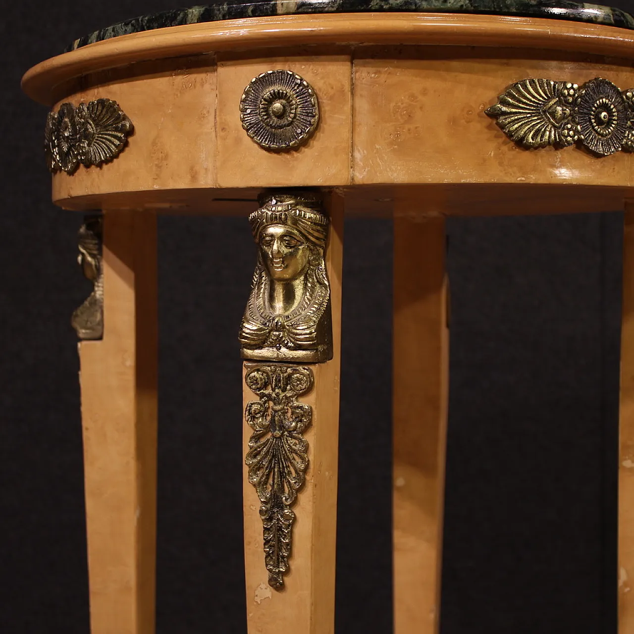 French Round Table in Retour D'Egypte style, 60s 6