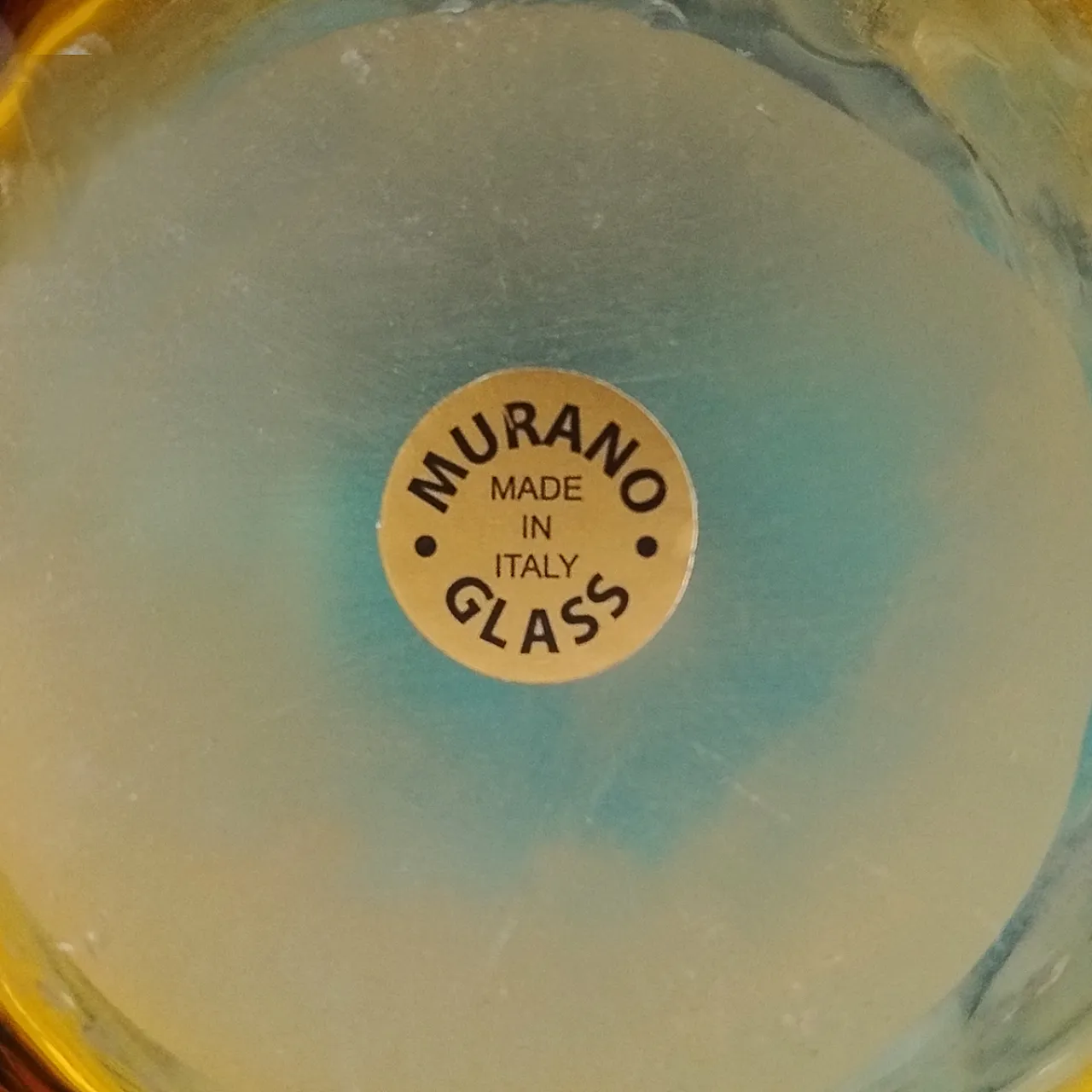 Blue and Amber Vase in Murano Glass by Ca dei Vetrai, 1970s 8