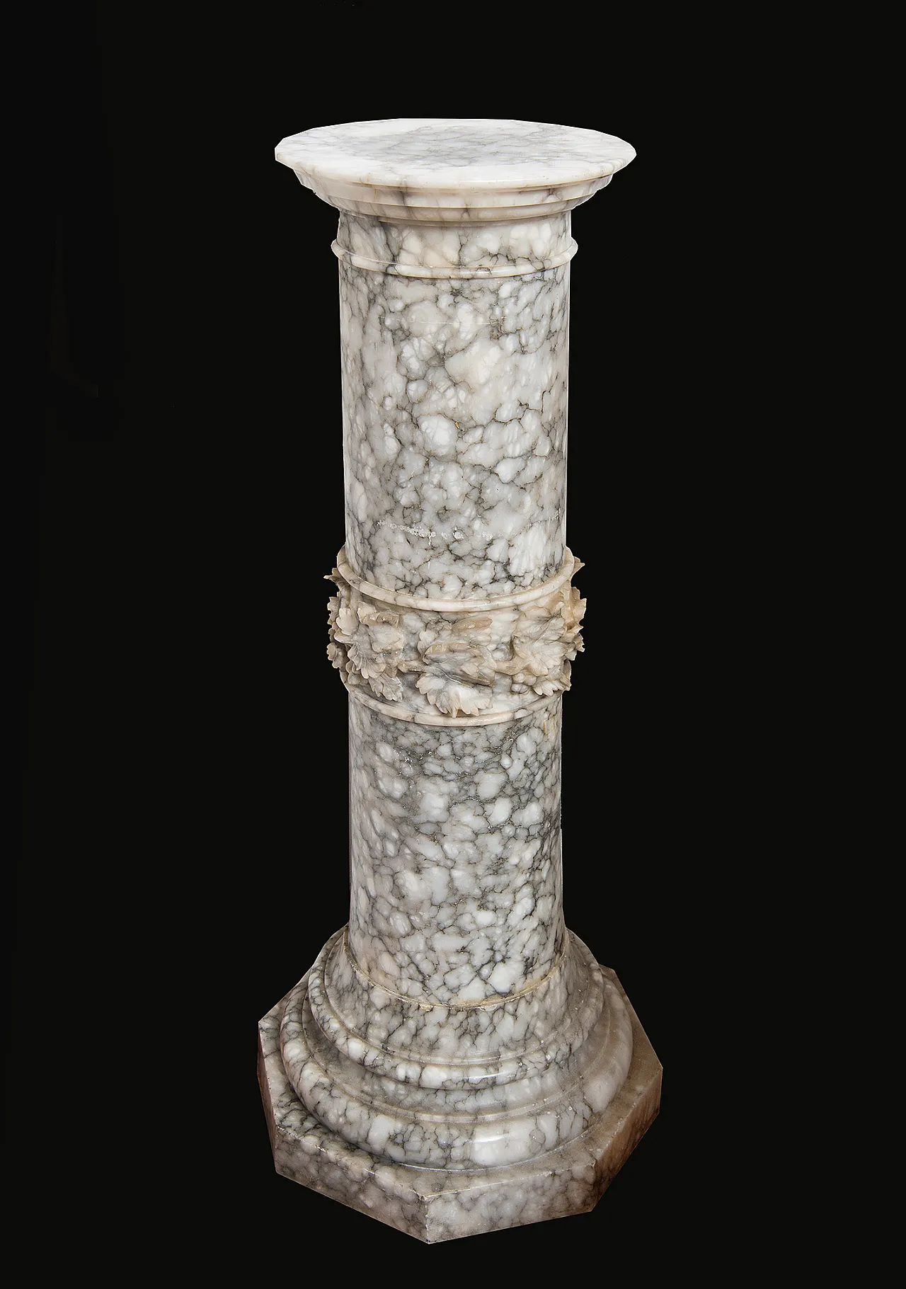 Roman column in flowery alabaster, 19th century 1