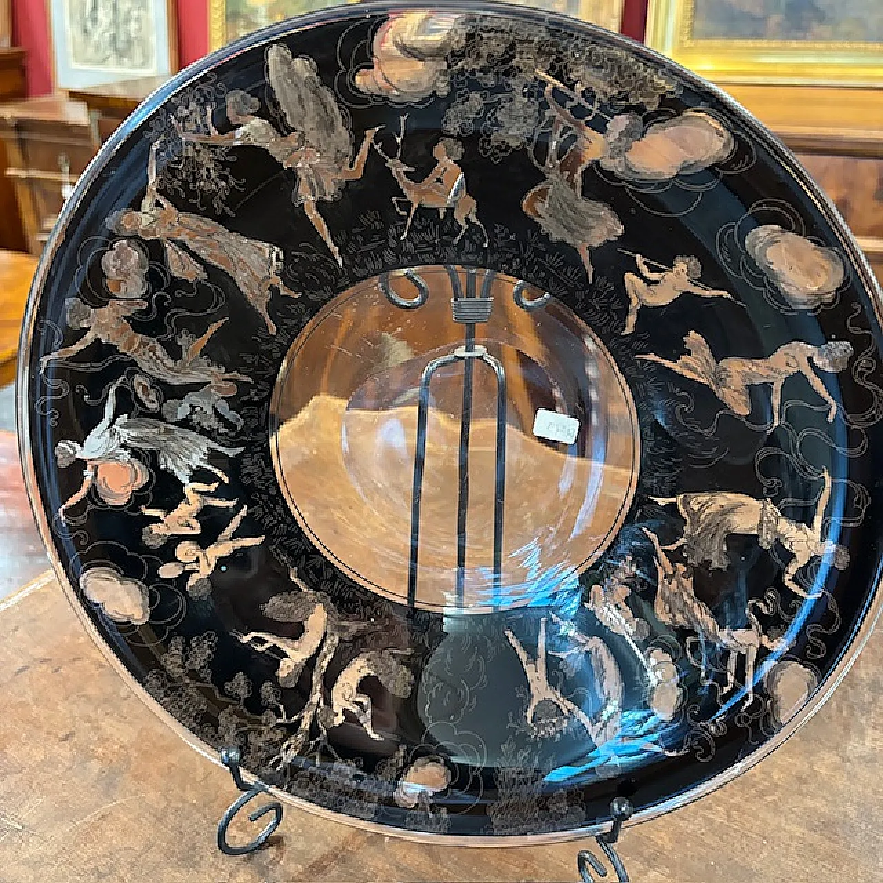 Piatto neoclassico  in Vetro Vedar Milano, anni '30 17