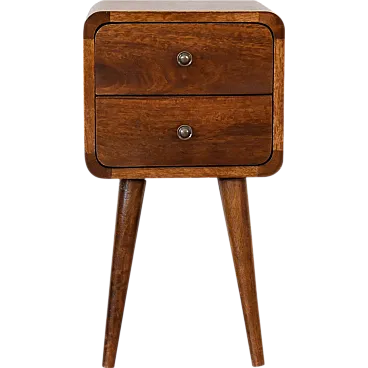 Comofino curvo in legno di mango solido, 2000