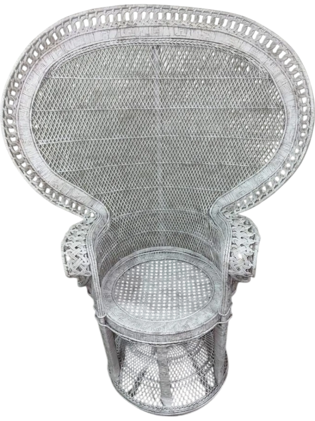 Poltrona vimini pavone, anni '70 12