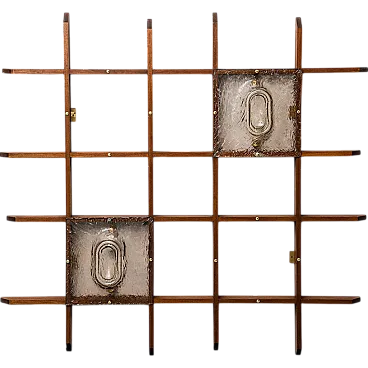 Wall lamp in 2 -light Mazzega Teak, 60s