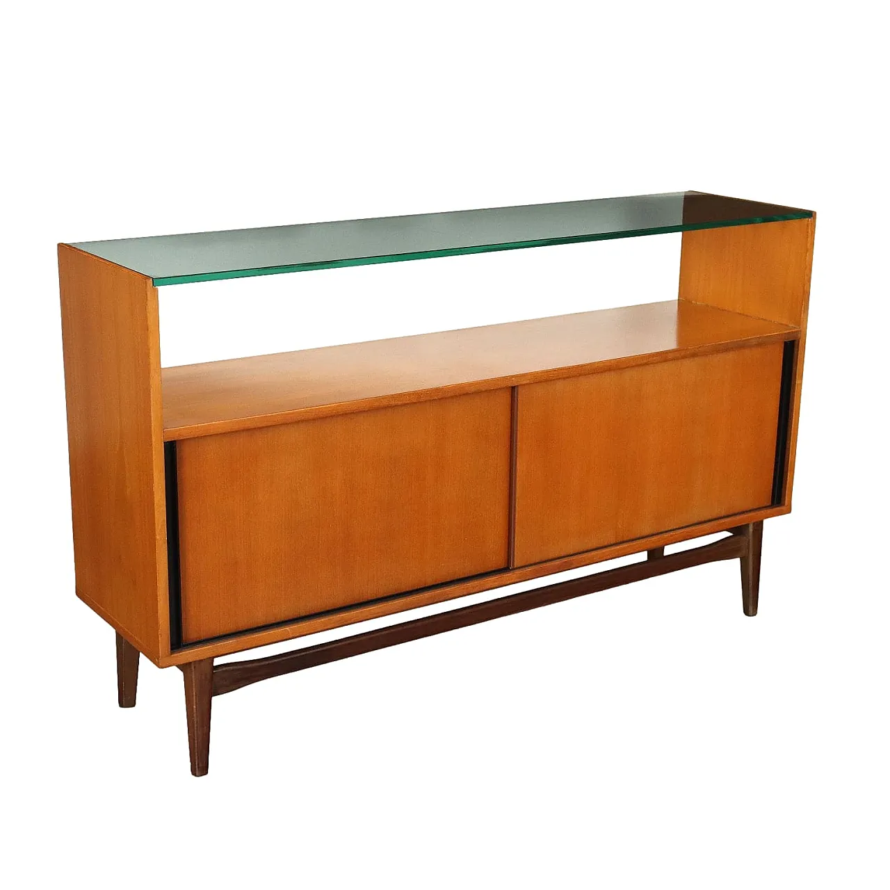 Ash veneered wood sideboard, 1960s 1