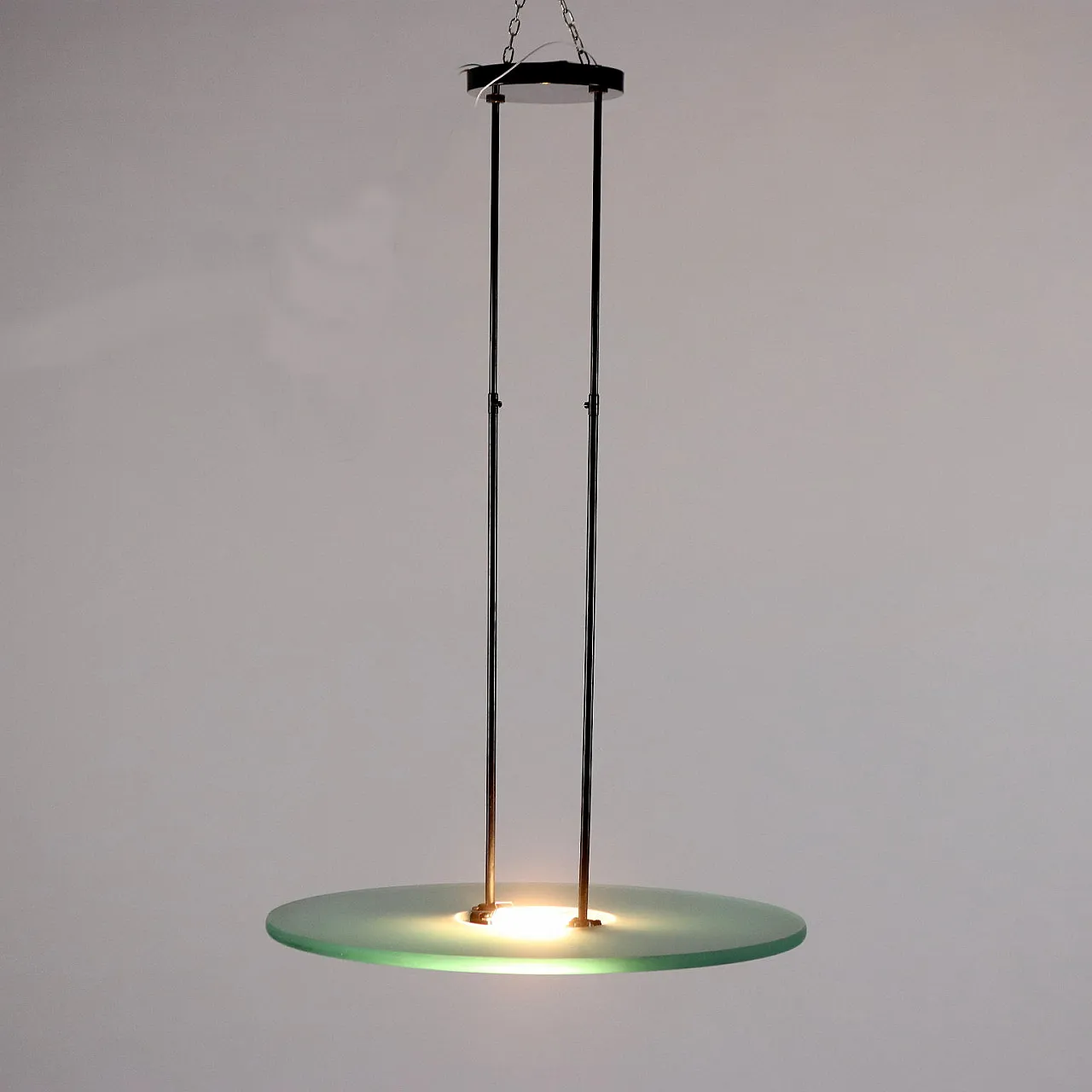 Aureola Halo chandelier in enamelled metal and glass by Cini & Nils, 1980s 1
