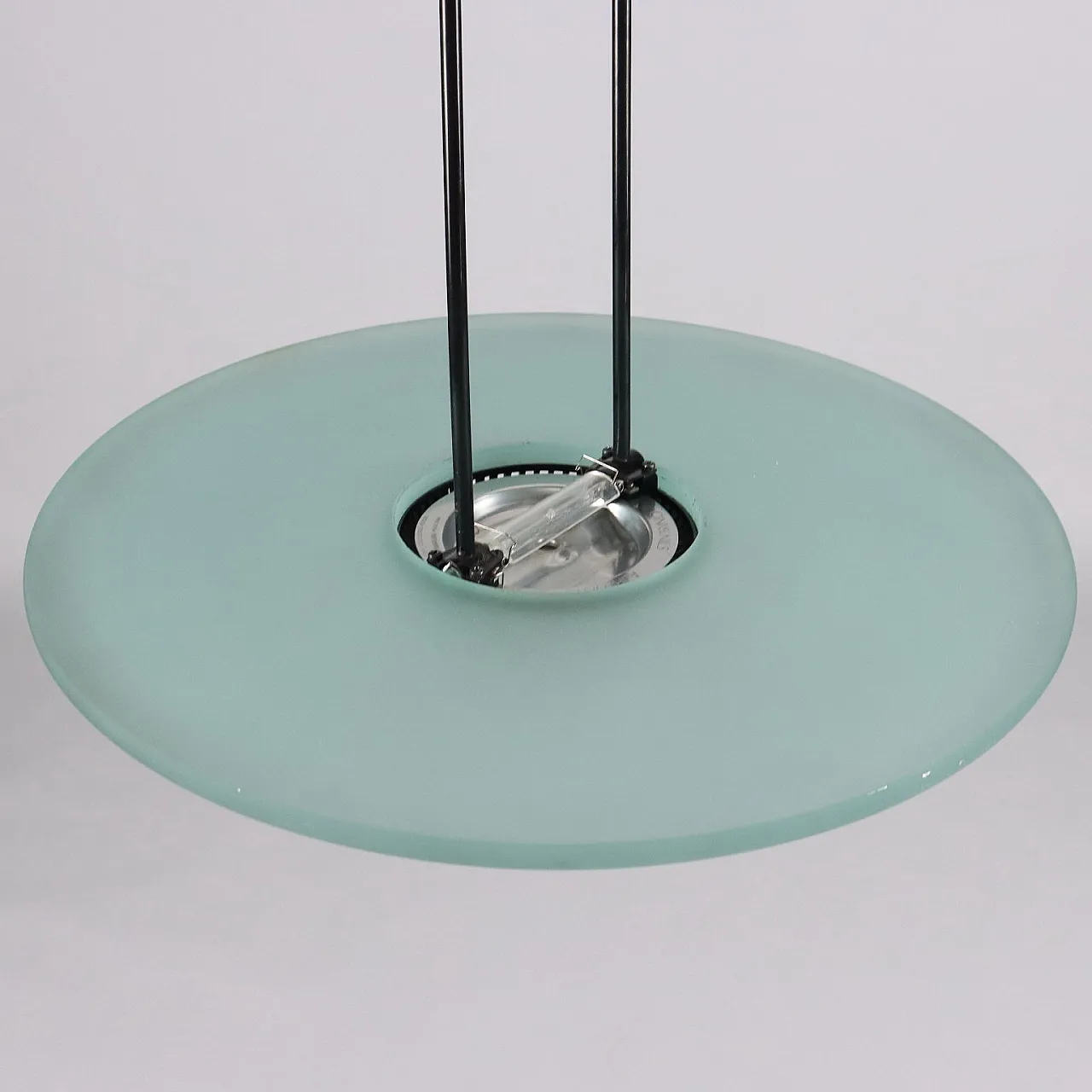 Aureola Halo chandelier in enamelled metal and glass by Cini & Nils, 1980s 6