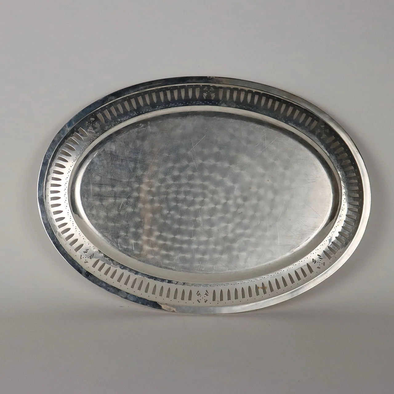 Oval silver tray by Manifattura Cesa, early 20th century 6