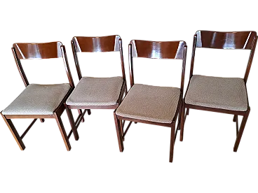 4 wooden chairs, 70s