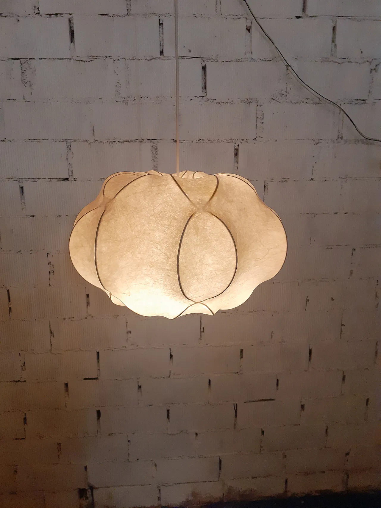 Lampadario cocoon, anni '70 5