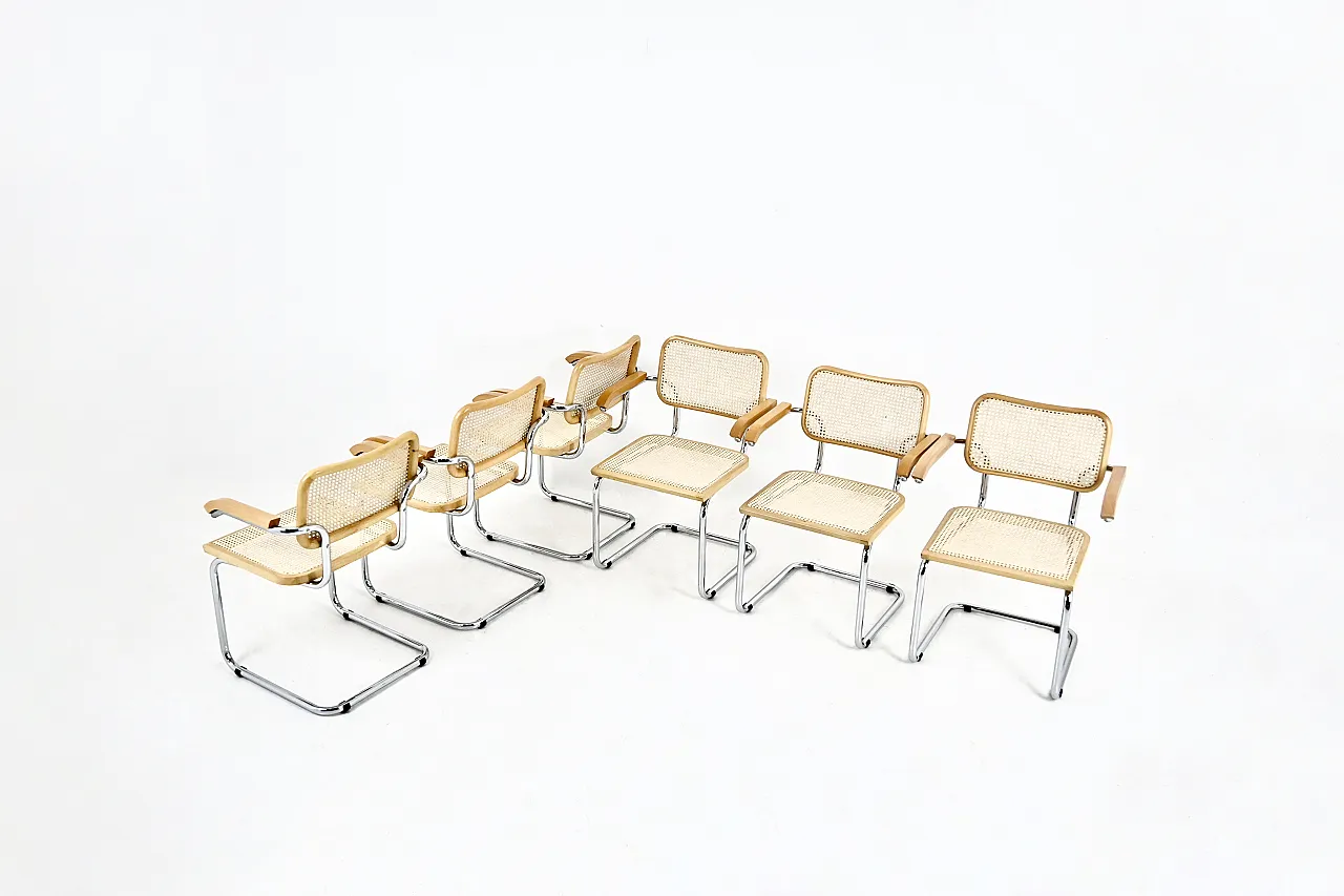 6 Dining Chairs Style B32 by Marcel Breuer, 90s 2