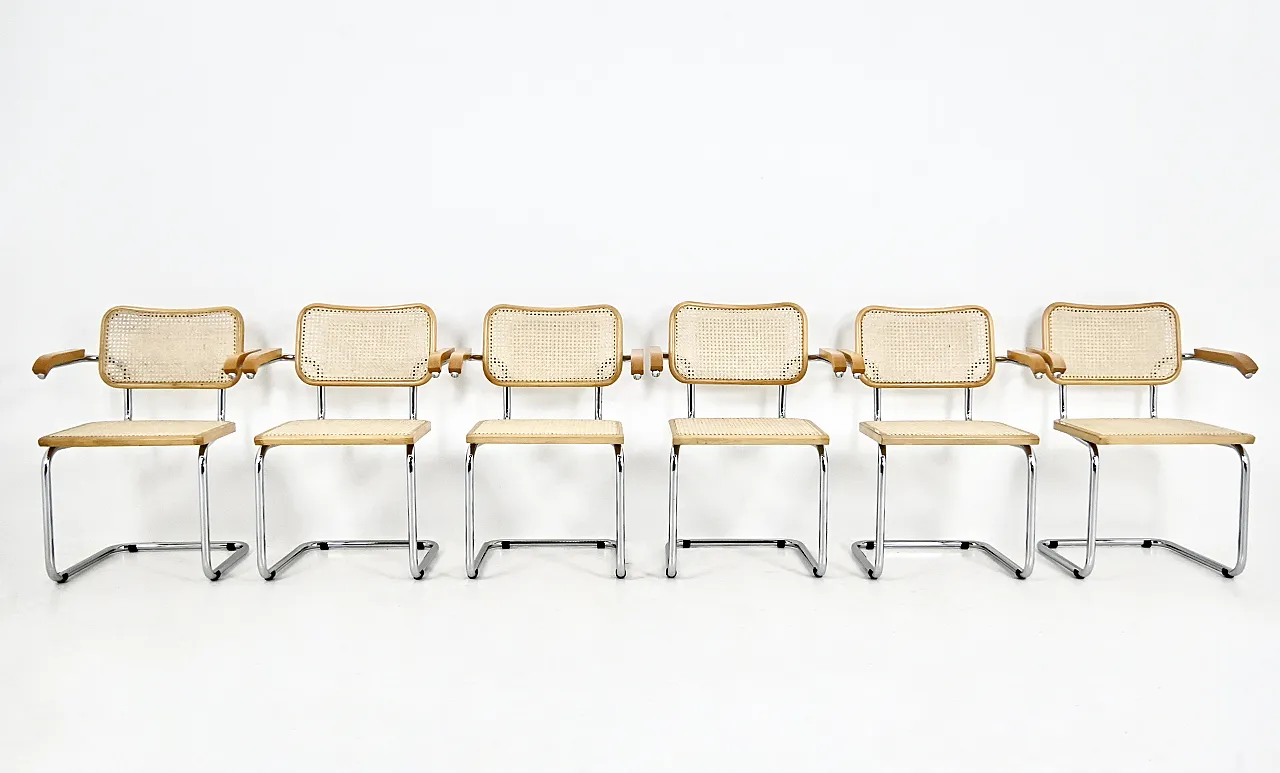 6 Dining Chairs Style B32 by Marcel Breuer, 90s 3