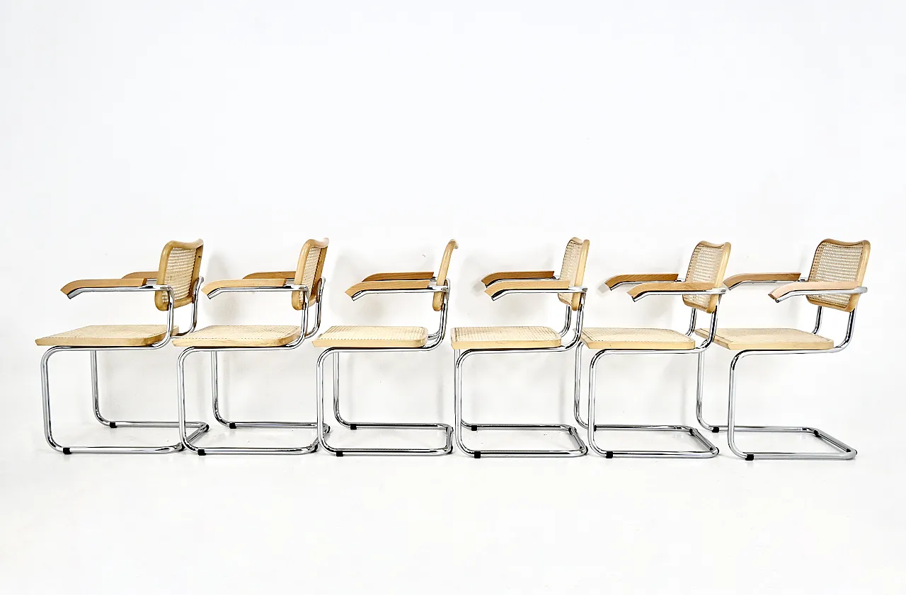 6 Dining Chairs Style B32 by Marcel Breuer, 90s 6