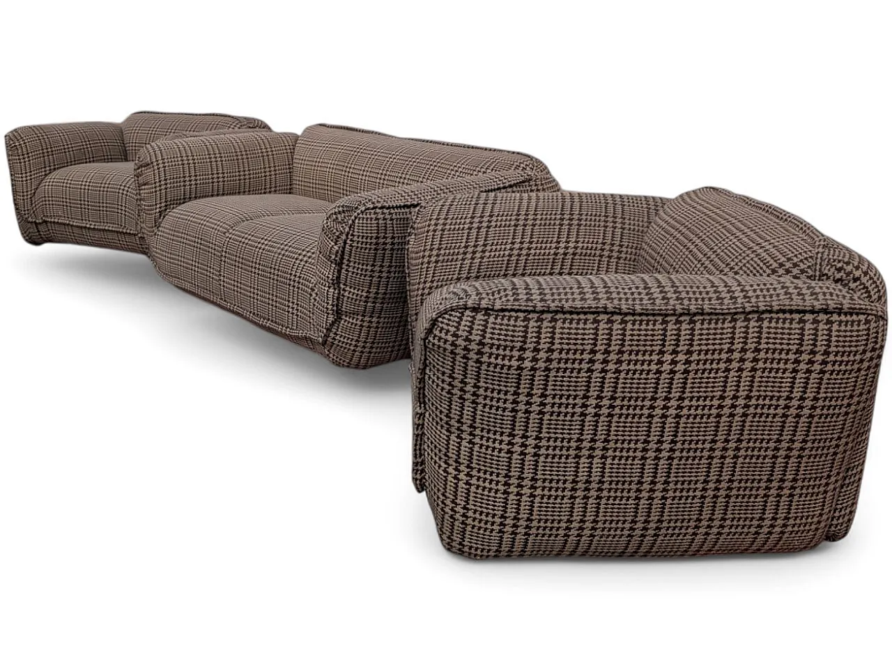 3 Set da salotto in tessuto, anni '80 6