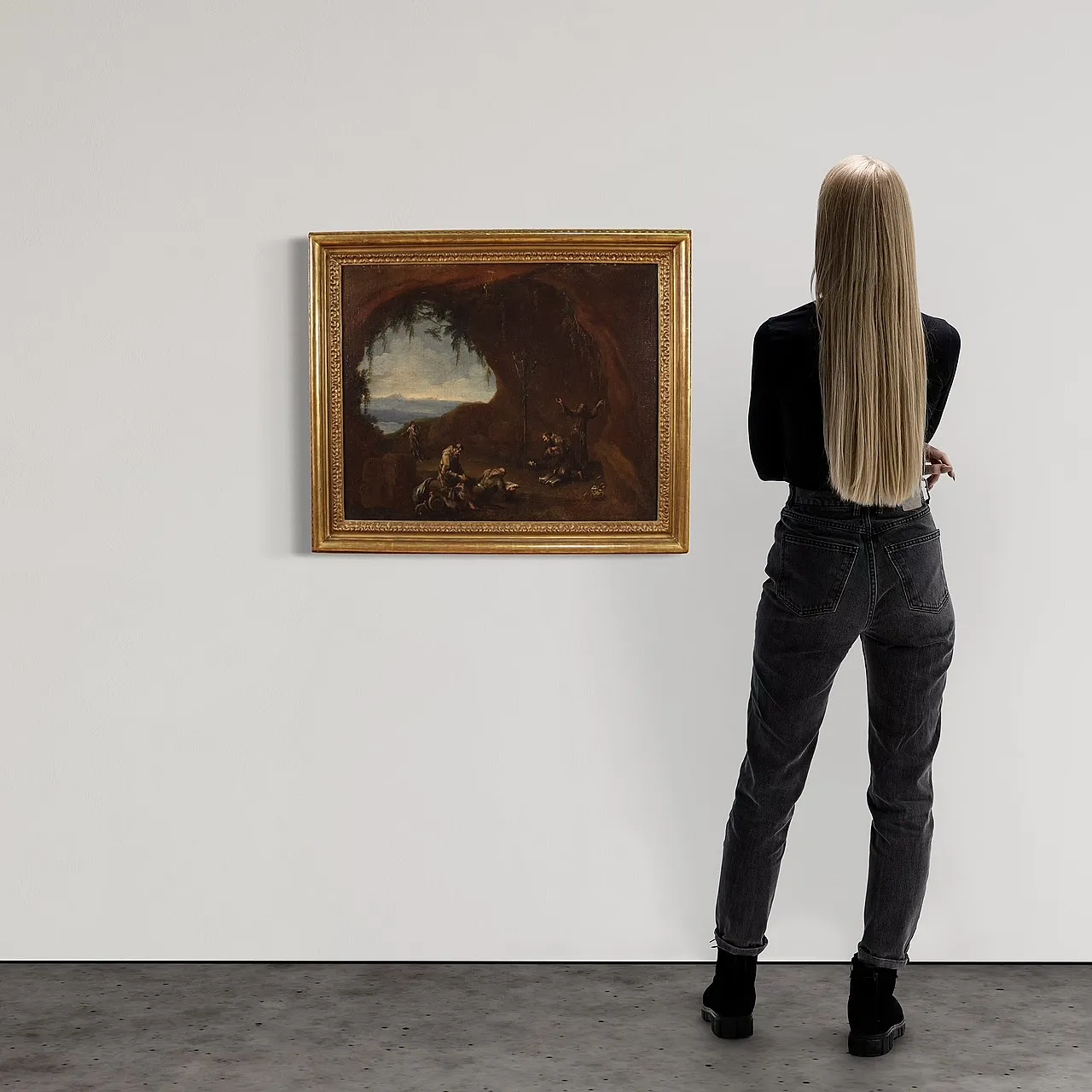 Genoese picture monks who pray in a Group, 18th century, 3