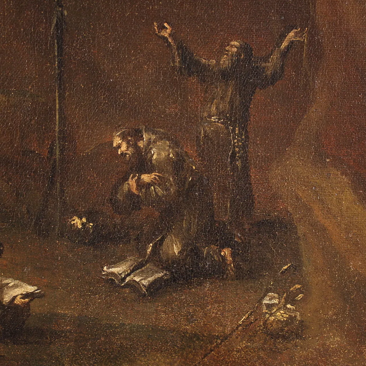 Genoese picture monks who pray in a Group, 18th century, 4