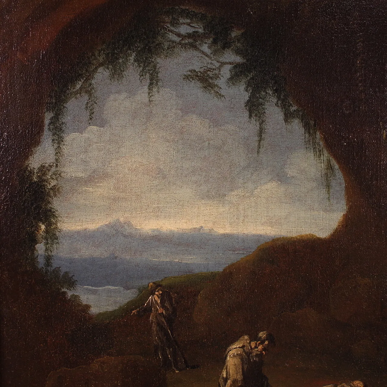 Genoese picture monks who pray in a Group, 18th century, 6