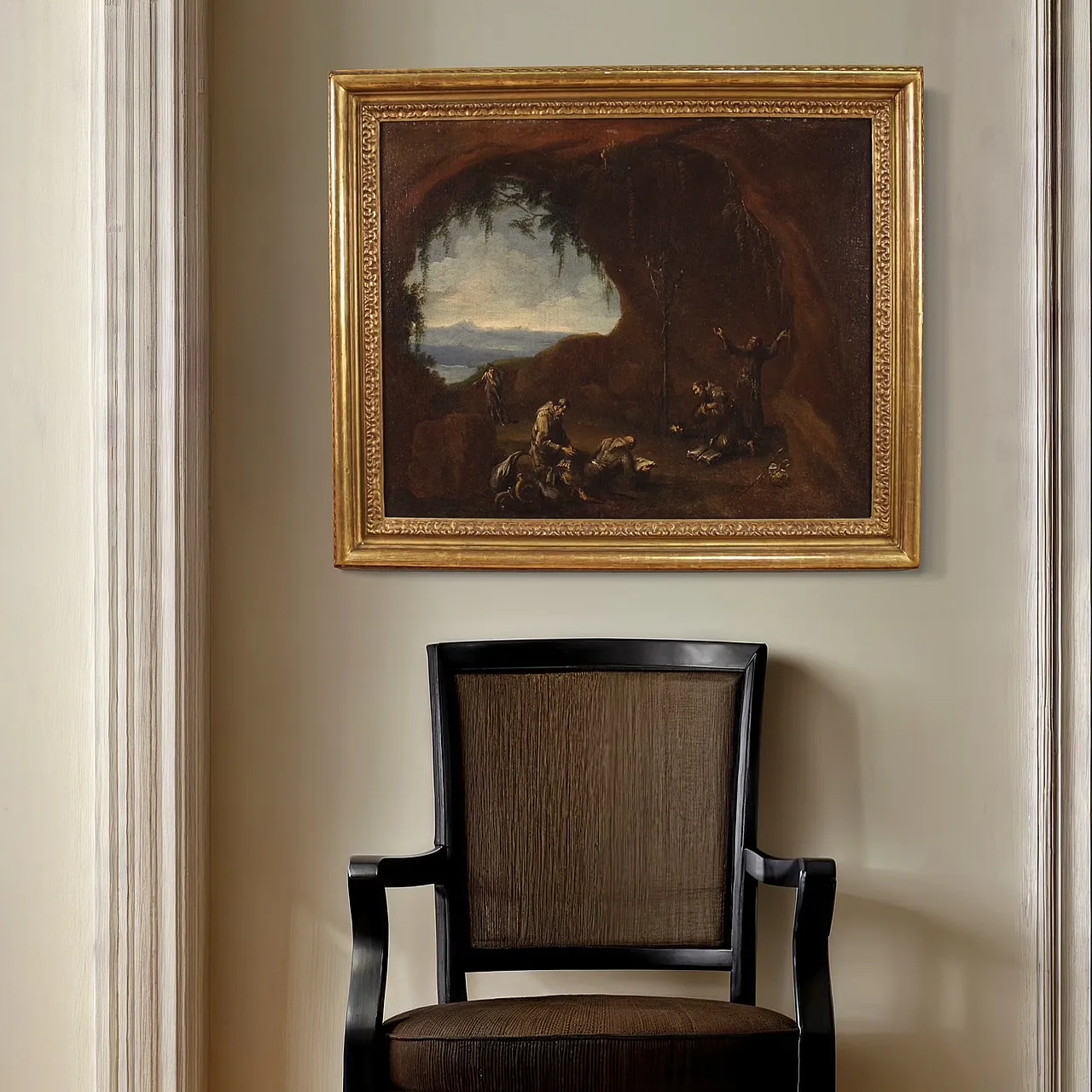 Genoese picture monks who pray in a Group, 18th century, 7