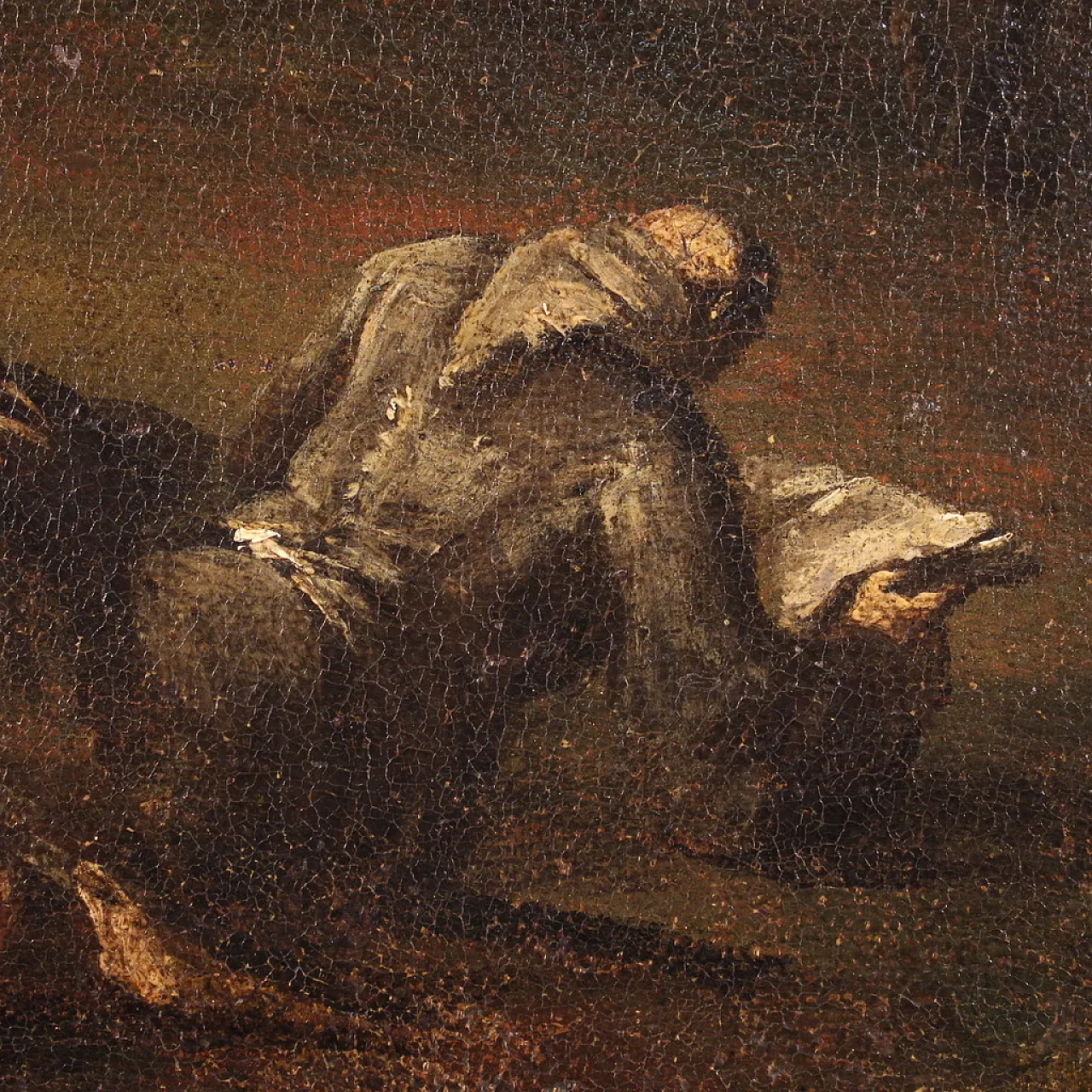 Genoese picture monks who pray in a Group, 18th century, 11