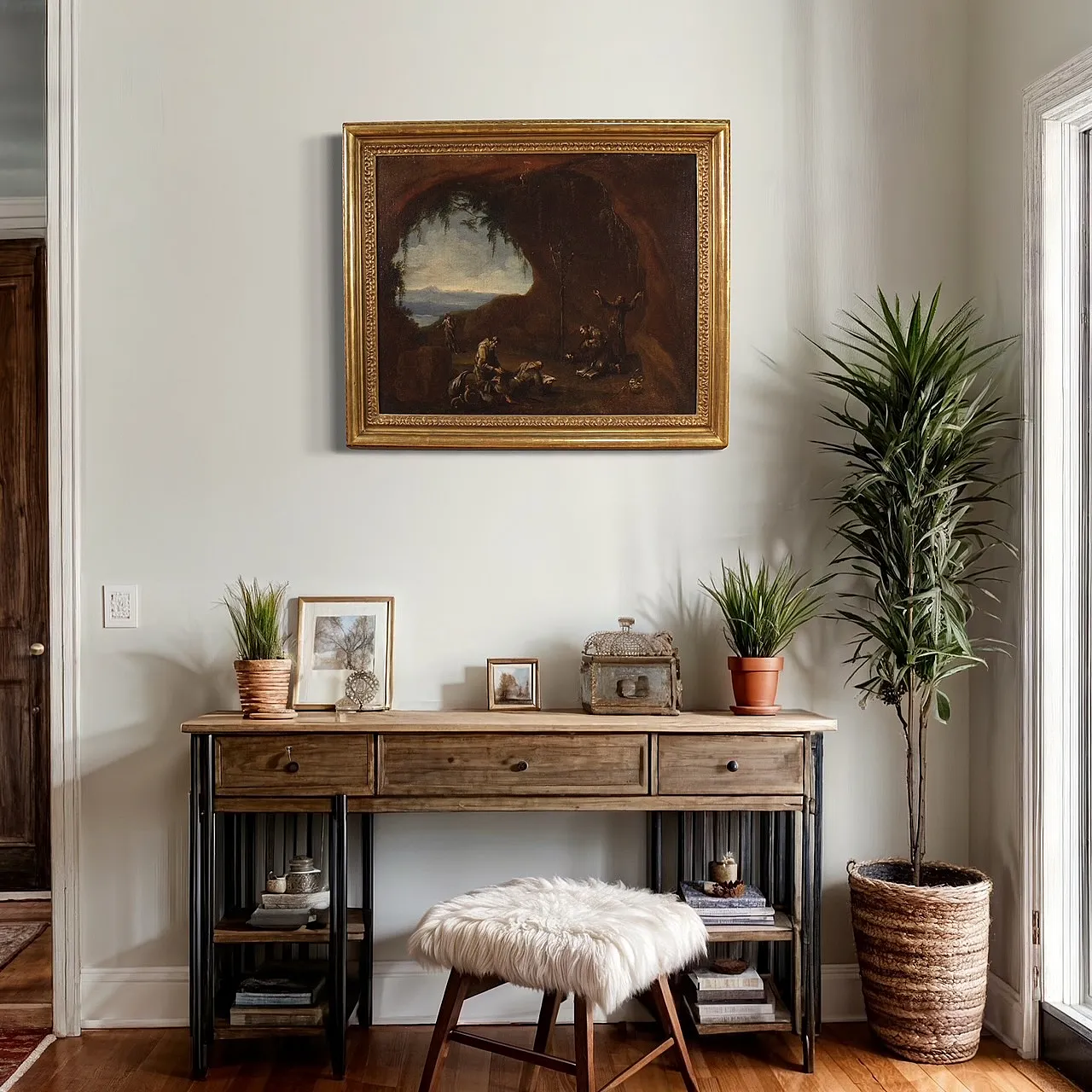 Genoese picture monks who pray in a Group, 18th century, 13