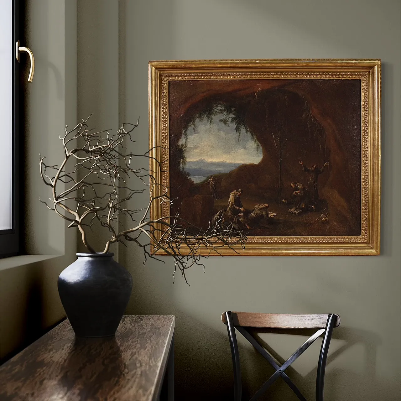 Genoese picture monks who pray in a Group, 18th century, 14